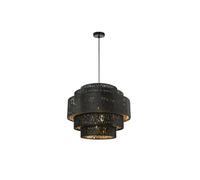 - Lampe à suspension en velours design Tuxon - Diam. 50 x H. 140 cm - Noir - Tuxon