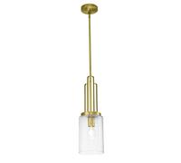 Lampe à Suspension en Verre Abat-Jour E27 B : 17,8 CM Laiton Art Déco Cuisine