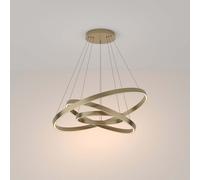 Lampe à suspension lampe à suspension lampe de table à manger anneaux LED réglable en hauteur laiton H 120 cm