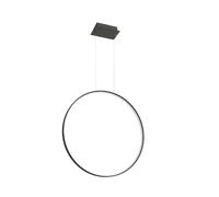Lampe à Suspension Lampe de Salon LED Anneau Lampe Design Noir L 78 CM