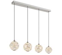 Lampe à suspension lampe de table à manger lampe suspendue LED cristaux K9 réglables en hauteur