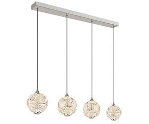 Lampe à suspension lampe de table à manger lampe suspendue LED cristaux K9 réglables en hauteur