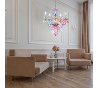 Lampe suspendue lustre lustre plafonnier coloré dans un ensemble comprenant des ampoules LED