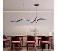 Lampe à Suspension LED Créative Moderne - Atmosphère Minimaliste pour Restaurant et Bar (Noir, 140cm)