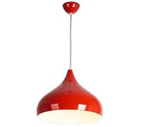 Lampe à suspension LED élégante pour une utilisation en intérieur, design industriel rustique dans des couleurs tendance, parfait pour les lofts, bars, cuisines et plafonds suspendus (couleur : rouge