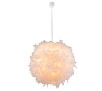 Lampe à suspension LED intelligente à intensité variable, lampe à plumes, lampe de chambre à coucher, salon, textile plumes blanches, 10W 806m blanc chaudblanc froid, DxH 60x130 cm