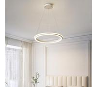 Lampe à suspension LED moderne - Design circulaire minimaliste, suspension en silicone réglable en hauteur pour salle de sport, salle de conférence et espaces intérieurs - Éclairage décoratif à