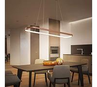 Lampe à Suspension LED pour Table à Manger, Lustre de Bureau Ovale, Design Minimaliste Moderne, Lampe à Suspension réglable en Hauteur avec télécommande, plafonnier à intensité Variable HGCHH