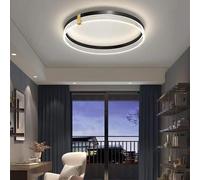 Lampe à suspension LED ronde moderne - Plafonnier en acrylique pour chambre à coucher et salle de bain - Luminaire d'intérieur à gradation simple - Design circulaire élégant pour la décoration de