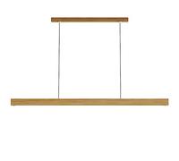Lampe à suspension linéaire LED longue bande lampe de table à manger 100 cm / 39,4 pouces lustre en bois plafonniers, lampes suspendues 24 W pour lustres de bureau de restaurant d'îlot de cuisine