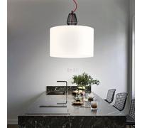 Lampe à Suspension Luminaire Suspendu Blanc Lampe de Salon Grille Noir H 110cm