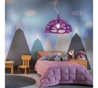 Lampe suspension lampe de table à manger lampe de cuisine violette, 1x E27, DxH 38x110 cm, Eglo 92956 
