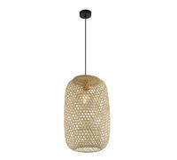 Lampe à suspension - MIRENA - D 31 cm - Bambou tressé - Couleurs naturelles - LED