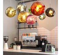 Lampe à suspension nordique lave LED lampe à suspension éclairage moderne salon décoration intérieure maison escalier éclairage bar éclairage Silver-PVC