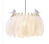 Lampe à Suspension Plume Lustres Créatifs Nordiques Salon Salle à Manger Apprentissage Chambre Modèle Lustres à Plumes Chauds Dorés Modernes pour Enfants (Couleur: A-60 * 40cm), Couleur: A-60 * 40cm