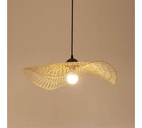 Lampe à Suspension rétro en rotin de Bambou tissé à la Main, Lustre en Bambou réglable en Hauteur E27, luminaire décoratif pour Restaurant, loft, Salon, Chambre à Coucher, Cuisine, 75 cm