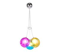 Lampe à Suspension Sphérique en Verre de Couleur, Luminaire Moderne Basé sur des Ampoules G4, Boule Colorée Lustre Pendentif pour Chambre Salon Couloir Restaurant Café