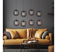 Lampe à Suspension Table En Noir Luminaire de Salon 8 à Flammes