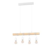 Lampe à suspension TOWNSHEND blanc brun L: 70 cm B: 10,5 cm H: 110cm