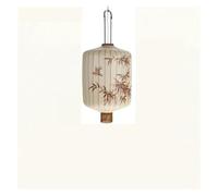 Lampe à suspension traditionnelle en tissu avec abat-jour bambou for décoration d'hôtel ou de restaurant pour plafonniers, lampes de table et lampadaires(A White-Dia30cm,Cold White)