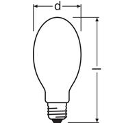 Osram NAV-E 68 Lampe à Vapeur de Sodium Haute Pression pour Extérieur