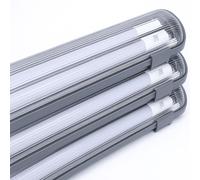 Lampe à vasque LED pour locaux humides blanc lumière du jour Lampe de garage Lampe d'atelier, 2x22W 2x 4000lm blanc froid, LxH 156 x 5,8 cm, 3 pièces