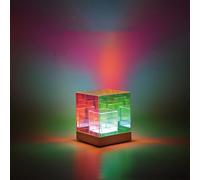Lampe acrylique Art Cube Lampe de table décorative Lampe tactile à changement de couleur Rechargeable Colorée Veilleuse moderne pour chambre à coucher Salon Fête Dîner Décor Lumières créatives