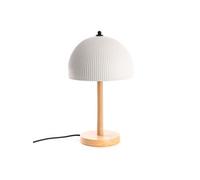 Lampe Agathe en bois et en porcelaine - Amadeus - Blanc - Porcelaine Bois G