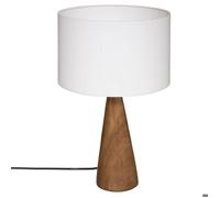 Atmosphera Lampe en bois Aina H46 cm blanc
