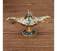 Lampe Aladdin classique Vintage en alliage de Zinc bleu doré accessoire de Costume génie magique décoration table pour la maison