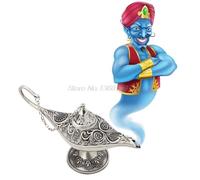 LAMPE ALADIN ARGENT, FIGURINE ALADIN, LAMPE GÉNIE (HT 7.5 x 11.5 cm), STATUETTE FEE, FIGURINE FEE