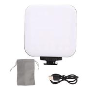 Lampe Ambiante LED RGB Double Face, Luminaire Vidéo Conférence 2000mAh, Rotation 360° - Couleurs Multiples, Batterie Rechargeable Rapide, Portable et Magnétique