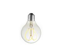 Lampe ampoule déco led filament spirale flower verre clair g80 - multicolore