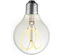 Lampe ampoule déco led filament spirale flower verre clair g80 - multicolore Multicolore G