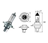 Osram Lumiere halogene H4 64193 60/55W 12V P43T, orange