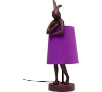 Lampe Animal lapin 50cm bordeaux et violette Kare Design