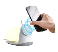 Lampe animale, éclairage magnétique 15 W en forme d'escargot | Lampe de chevet animale et chargeur portable, pour bureau, voyage, crèche, chambre, table de nuit, voiture