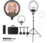 Lampe annulaire à LED, support de trépied réglable, télécommande, kit de trépied 200cm