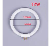 Lampe annulaire fluorescente 12W, tube T4 de 120 mm pour petite lampe de bureau/lampe annulaire loupe BLANC