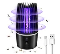 Lampe Anti Moustique, 2 en 1 Tueur d'Insectes Électrique, Attrape Mouche USB Rechargeable, Sûr et Efficace, 360 ° UV Tueur d'Insectes, Efficace Portée 100m² pour Répulsif Mites, Mouche, Insectes