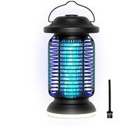 Lampe Anti Moustique 20W, 4000V Piège Mouches Électrique IPX4 Résistant l'eau, Lampe Anti-Moustiques Hautement Efficace pour Intérieur/Extérieur, Conception Grille Améliorée & Éclairage LED Intégré