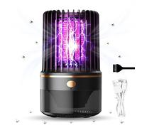 Lampe Anti Moustique,4200V Appareil Anti Moustique, 3 en 1 USB Rechargeable Appareil Anti Moustique,Indoor and Outdoor 360° Lampe Anti Mouche,Suitable for Family Backyard Camping(Black)