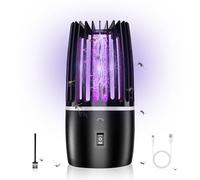 Lampe Anti Moustique Exterieur, Lampe électrique Anti Insectes 4000mAh Rechargeable USB avec Éclairage LED, Lampe Moustique Élimination 360° pour Extérieur, Camping & Jardin