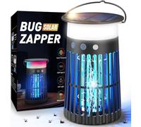 Lampe Anti Moustique Exterieur, Solaire Anti Moustique Electrique 4000mAh avec LED, 4200V Pièges Anti Mouche Rechargeable pour Exterieur Interieur, Jardin, Cuisine, Chambre