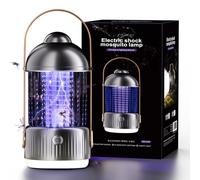 Lampe Anti Moustique Interieur 2000V, Anti Moustique Exterieur Puissant, Tue Mouche Electrique, Piege a Moustique Rechargeable, Anti Mouche Efficace pour Maison Jardin Attrape Mouches UV Lumière 100m²