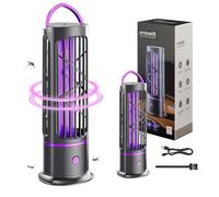 Lampe Anti Moustique Interieur,Mode Lumière Nocturne et Lampe UV Anti Moustique 2 en 1,29 CM de Haut Grande Surface Produit Anti Moustique,Appareil Anti Moustique Exterieur