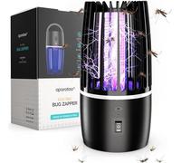 Lampe Anti Moustique, Lampe électrique Anti Insectes 4000mAh Rechargeable USB Piège à Mouche Insectes 360 ° UV Électrique Anti Moustique Veilleuse Intérieur Extérieur Veilleuse Puissant Attrayant