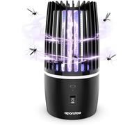 Lampe Anti Moustique, Lampe électrique Anti Insectes 4000mAh Rechargeable USB Piège à Mouche Insectes 360 ° UV Électrique Anti Moustique Veilleuse Intérieur Extérieur Veilleuse Puissant Attrayant
