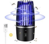 Lampe Anti Moustique Rechargeable 360 ° UV Tueur d'Insectes Électrique Anti Insectes Répulsif pour Intérieur et Extérieu Étiquette