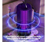 Lampe anti-moustique silencieuse alimentée par USB - Lumière violette, technologie à double capteur, large couverture, matériau ABS, convient pour l'extérieur et la chambre à coucher ABS